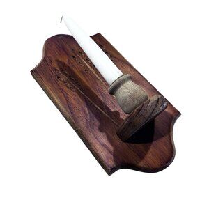 Vintage Wall Sconce Candle Stick Wood Wooden Primitive Wall Decor Rustic Farm